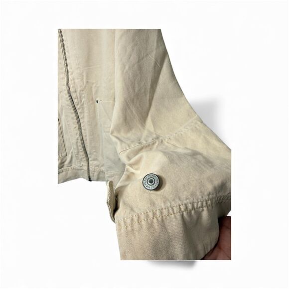 Free People We the Free, Ivory Sally Canvas Jacket, Size Large (NWT) - Picture 3 of 8